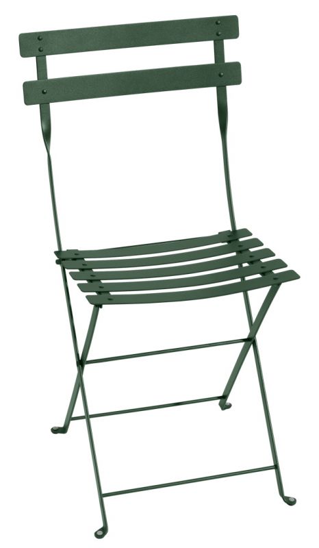 Bistro Gartenstuhl aus Metall in Kaktusgrün, ideal für den Outdoor-Bereich. Klappbarer Stuhl.